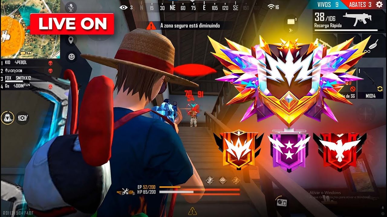 IMPRESSIONANDO OS ALEATORIOS NO FREE FIRE!! 🔴 AO VIVO 🔴 #freefire  #smithx12