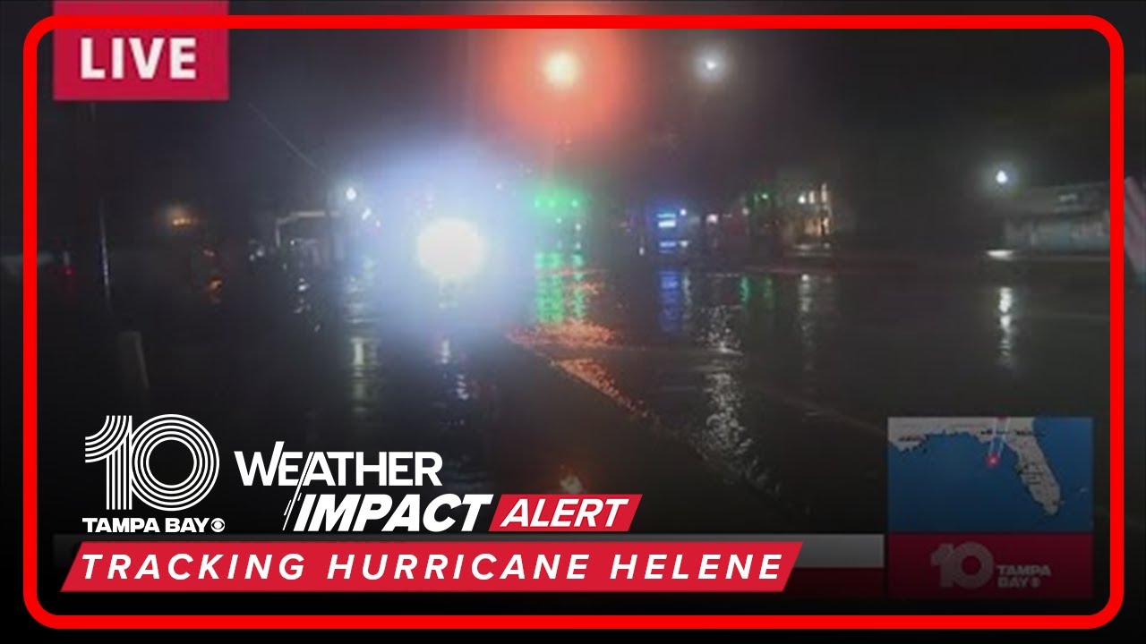 Flood waters increasing in Venice during Hurricane Helene