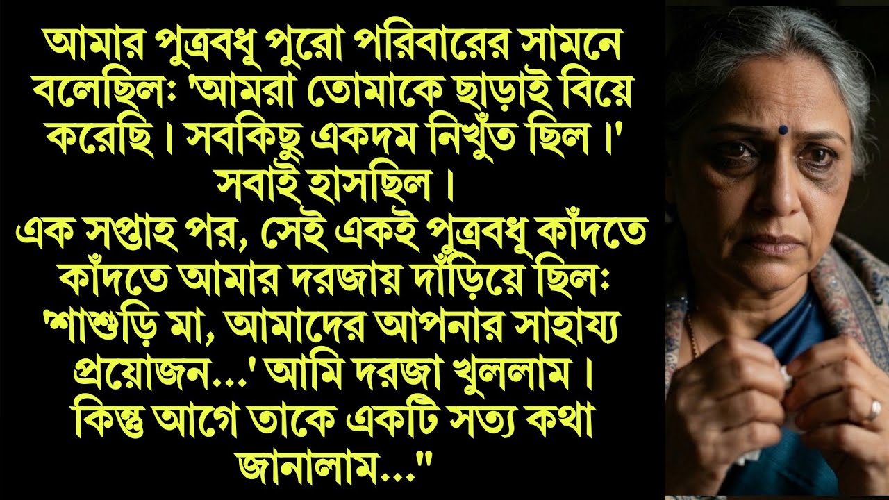 আমার পুত্রবধূ পুরো পরিবারের সামনে বলেছিল: 'আমরা তোমাকে ছাড়াই বিয়ে করেছি। সবকিছু একদম নিখুঁত ছিল।