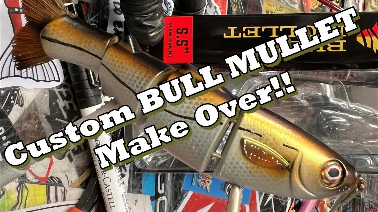 Painting a Custom Baby Snook!  (A BULL MULLET MAKEOVER)