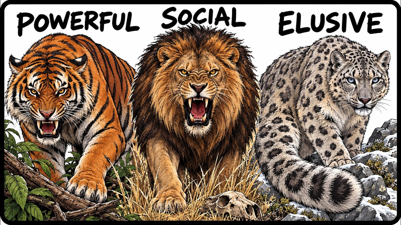 Все виды больших кошек за 10 минут 🦁🐯