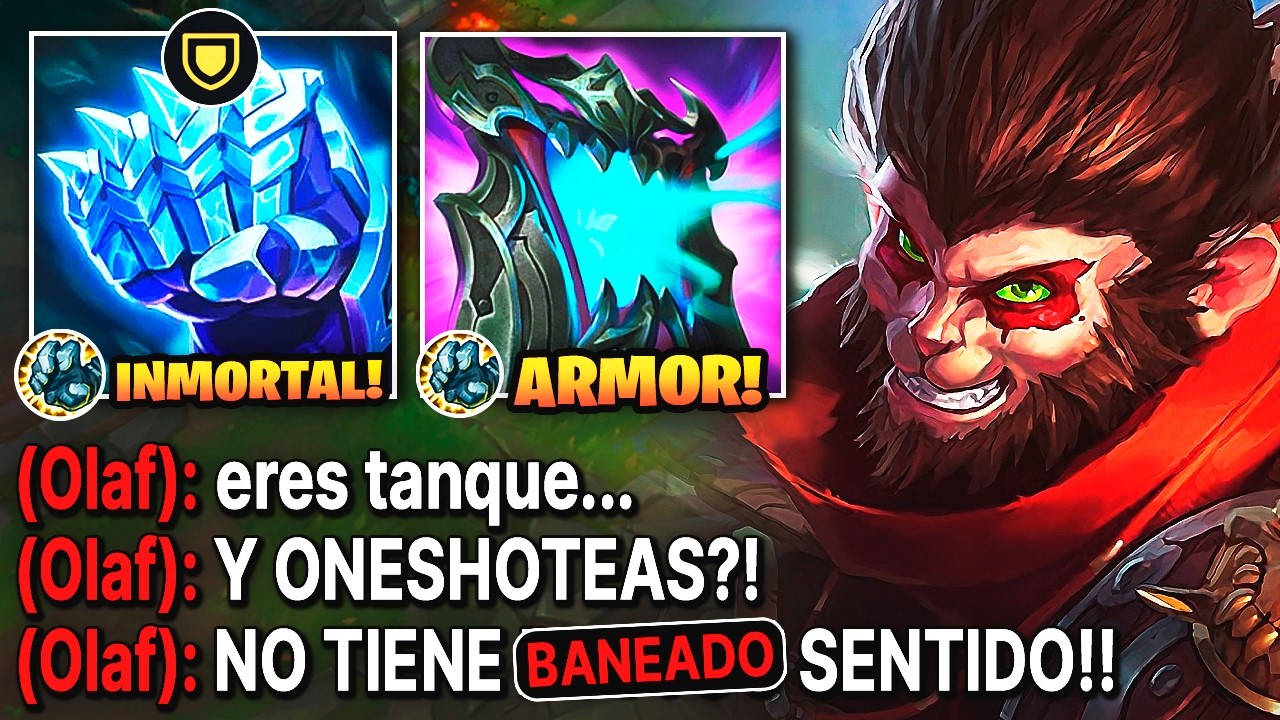 Wukong pero su pasiva lo hace inmortal con full armadura y deleta al rival