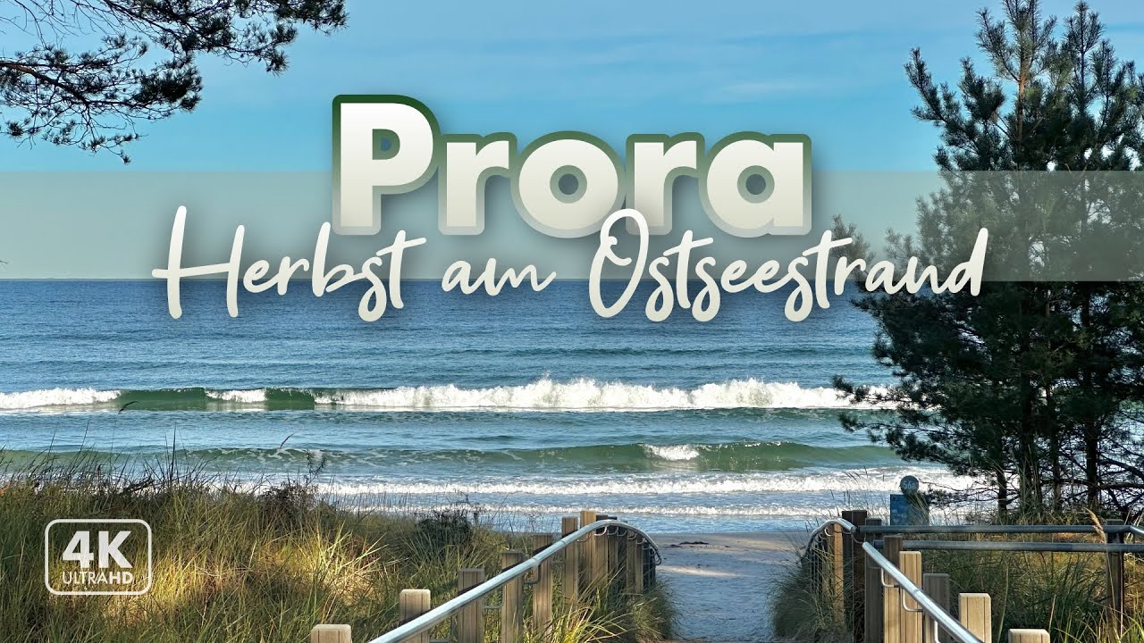 Herbsttag am Strand von Prora - Rügen Urlaub 2024 (4K Walk)