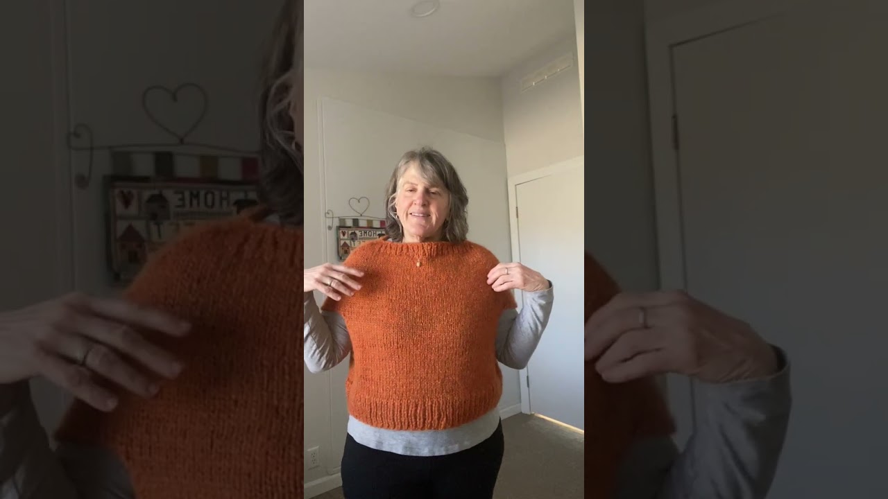 Completed knit vest from our farm wool handspun! Capo by Elizabeth Smith Knits.