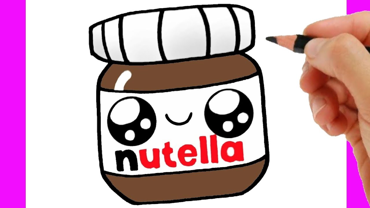 COME DISEGNARE UNA NUTELLA FACILE PASSO PER PASSO