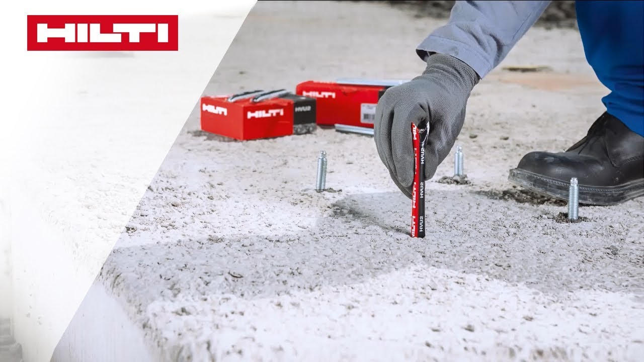 ANLEITUNG zum chemischen Hilti Verbundanker HVU2 - Wand-/Bodenmontage mit normalem Hammerbohrer