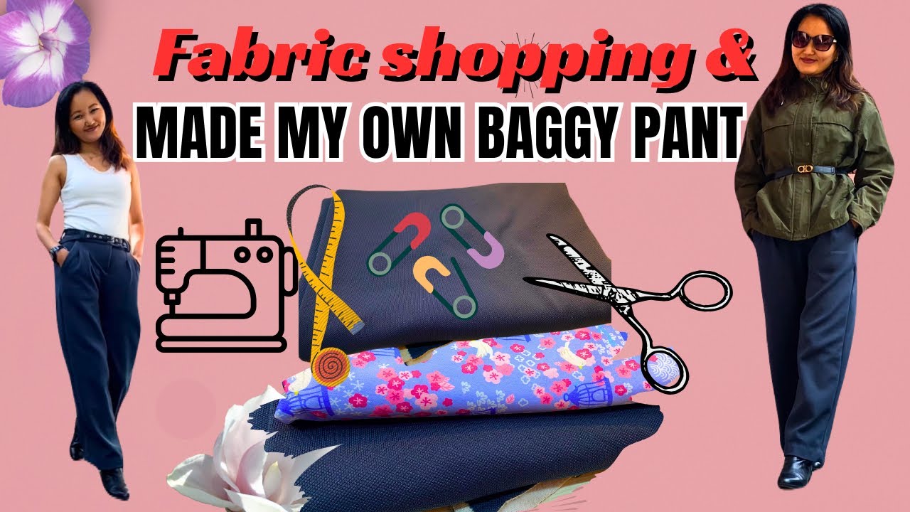 Winter Fabric Shopping 🛍️ in KG || Made My Own Baggy Pant🙈🧵