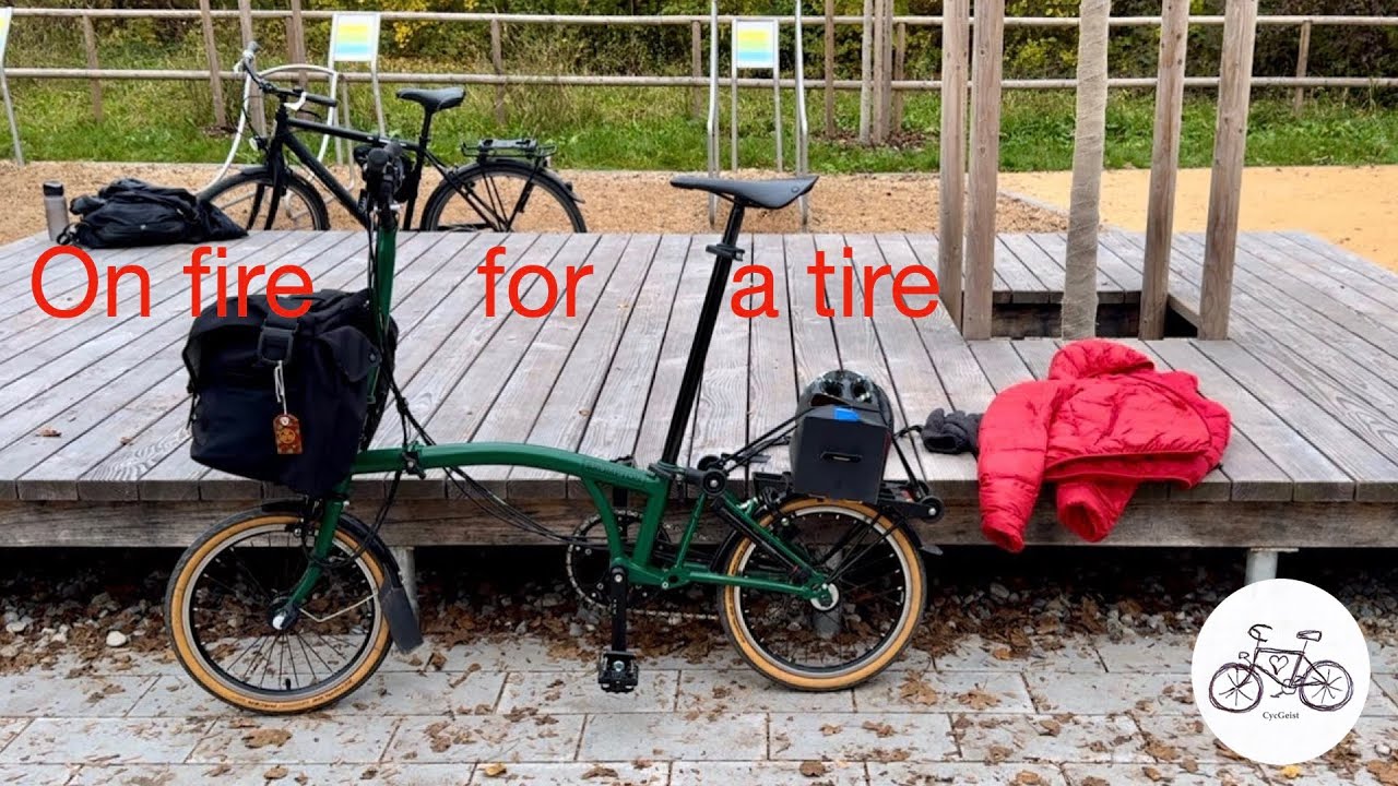 On fire for a tire - combining Brompton and train for little (shopping) trips