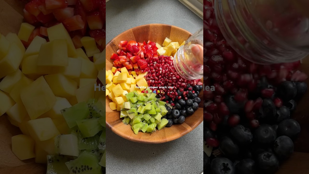 Viral fruit salad 🍓🥝💫 #healthy #snack #easyrecipe #fruitsalad #fruits