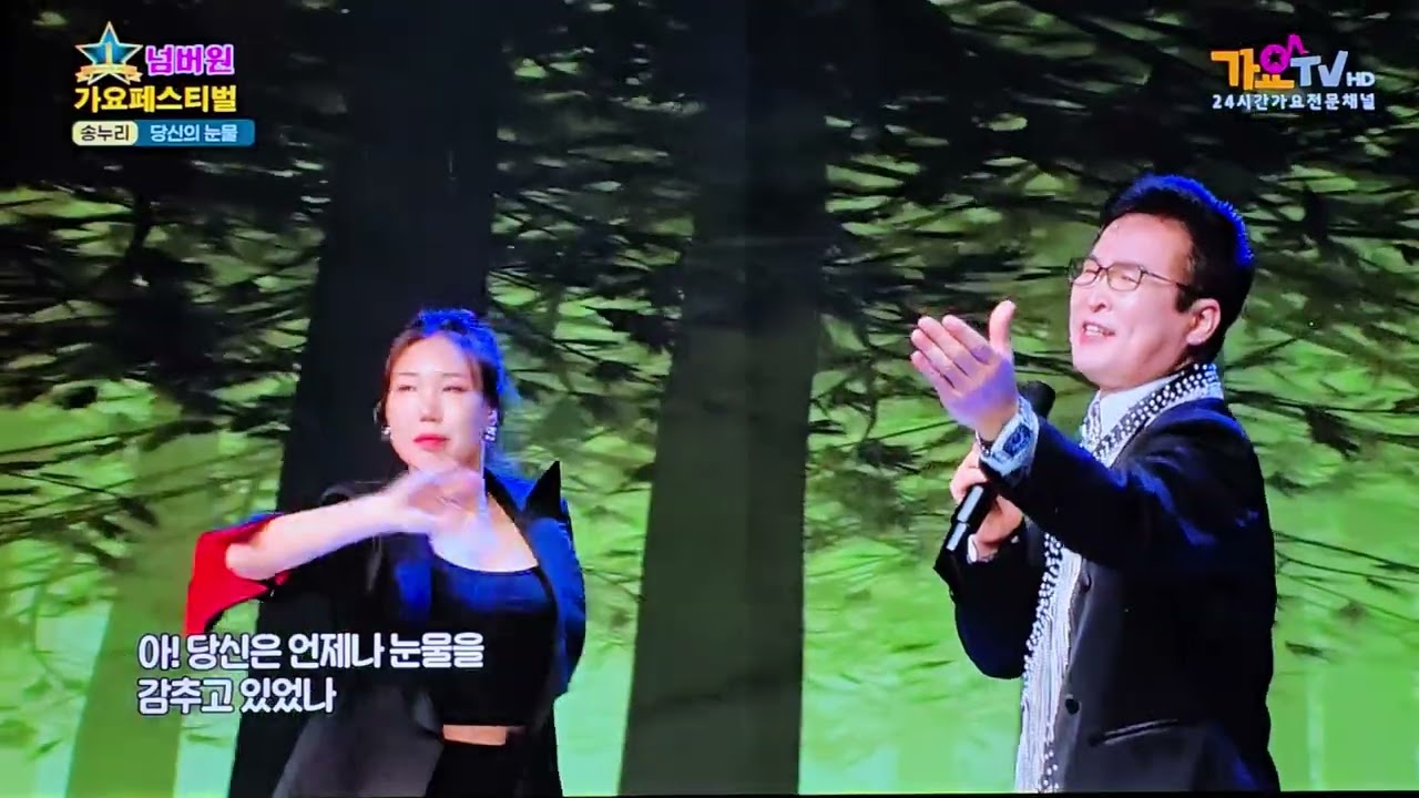 송누리가수 출연방송(가요TV-넘버원가요페스티발) 당신의 눈물(태진아 원곡) 커버공연 영상