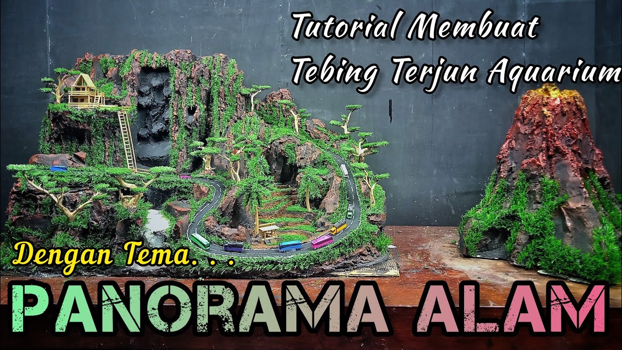 CARA MEMBUAT TEBING AQUARIUM DARI STEROFOAM - how to make an aquarium cliff from Styrofoam