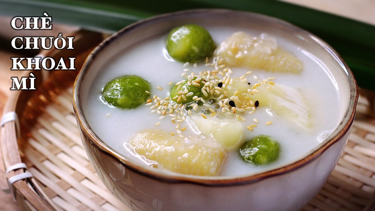 Chè Chuối Khoai Mì - Cách Làm Viên Khoai Mì Dẻo Thay Thế Bột Khoai Rất Là Ngon Lại Dễ Làm