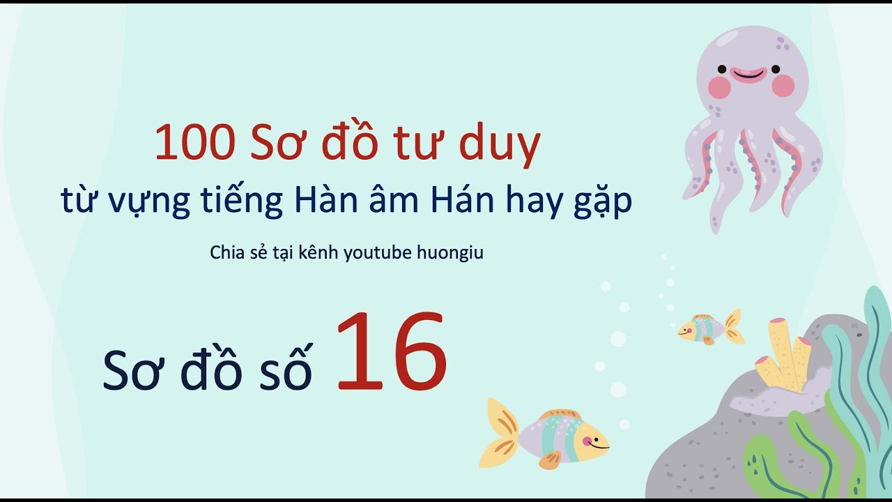 [#16] 100 Sơ đồ tư duy từ vựng tiếng Hàn âm Hán của huongiu | Sơ đồ số 16