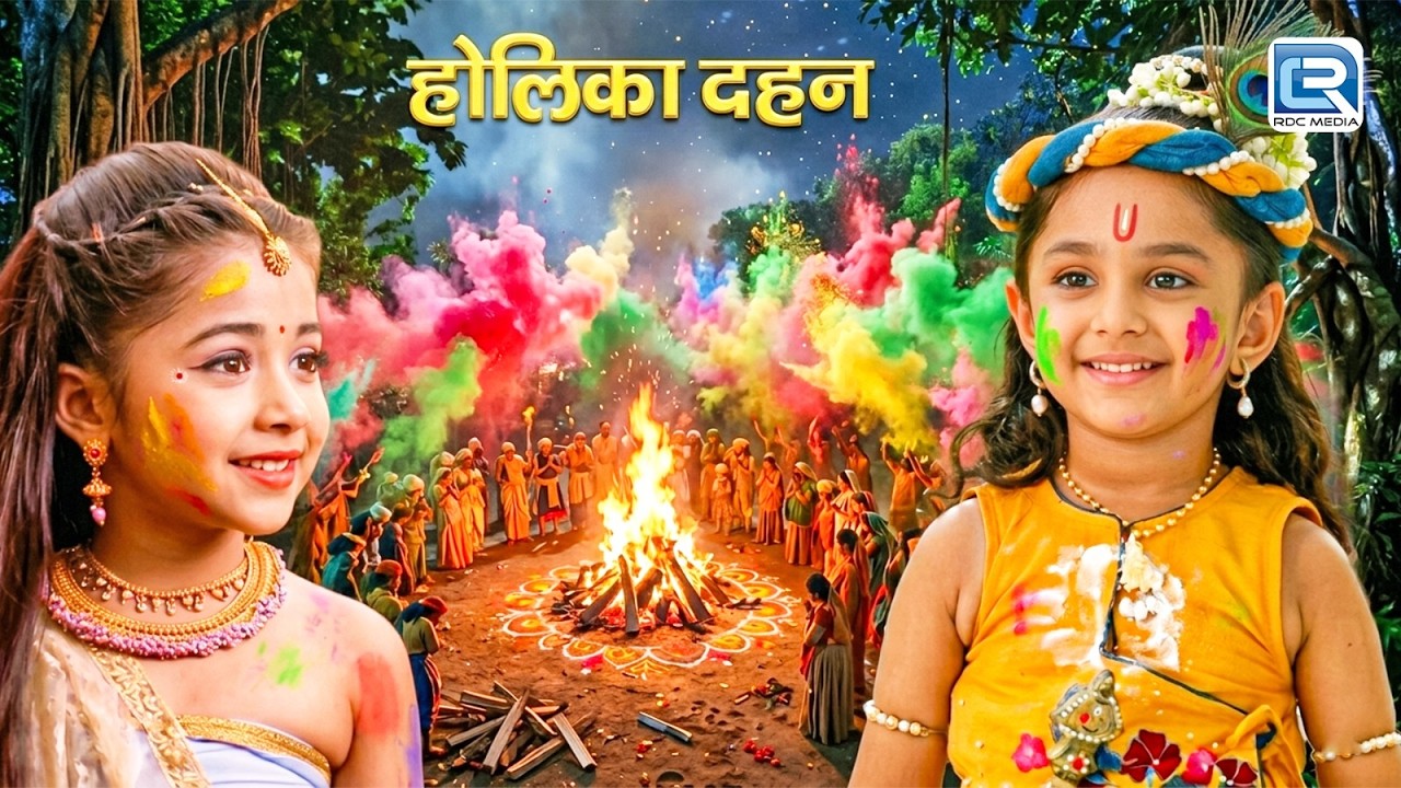 होलिका दहन एपिसोड - कान्हा ने गोकुल में राधा के साथ मनाई होलिका दहन | #holi #holikadahan2026