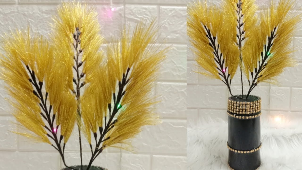 How to Make Flowers From Ribbon and Flower Vases| DIY Room Decor Ideas