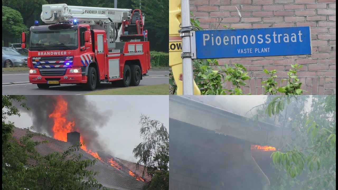 PRIO 1 HW 22-2551 Brandweer Geldrop naar Uitslaande Woningbrand Pioenroosstraat in Eindhoven