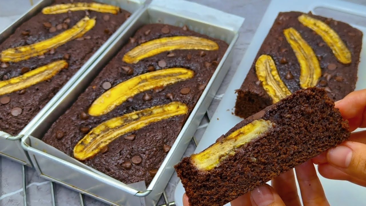 BOLU PISANG COKLAT 2 TELUR JADI 3 LOYANG