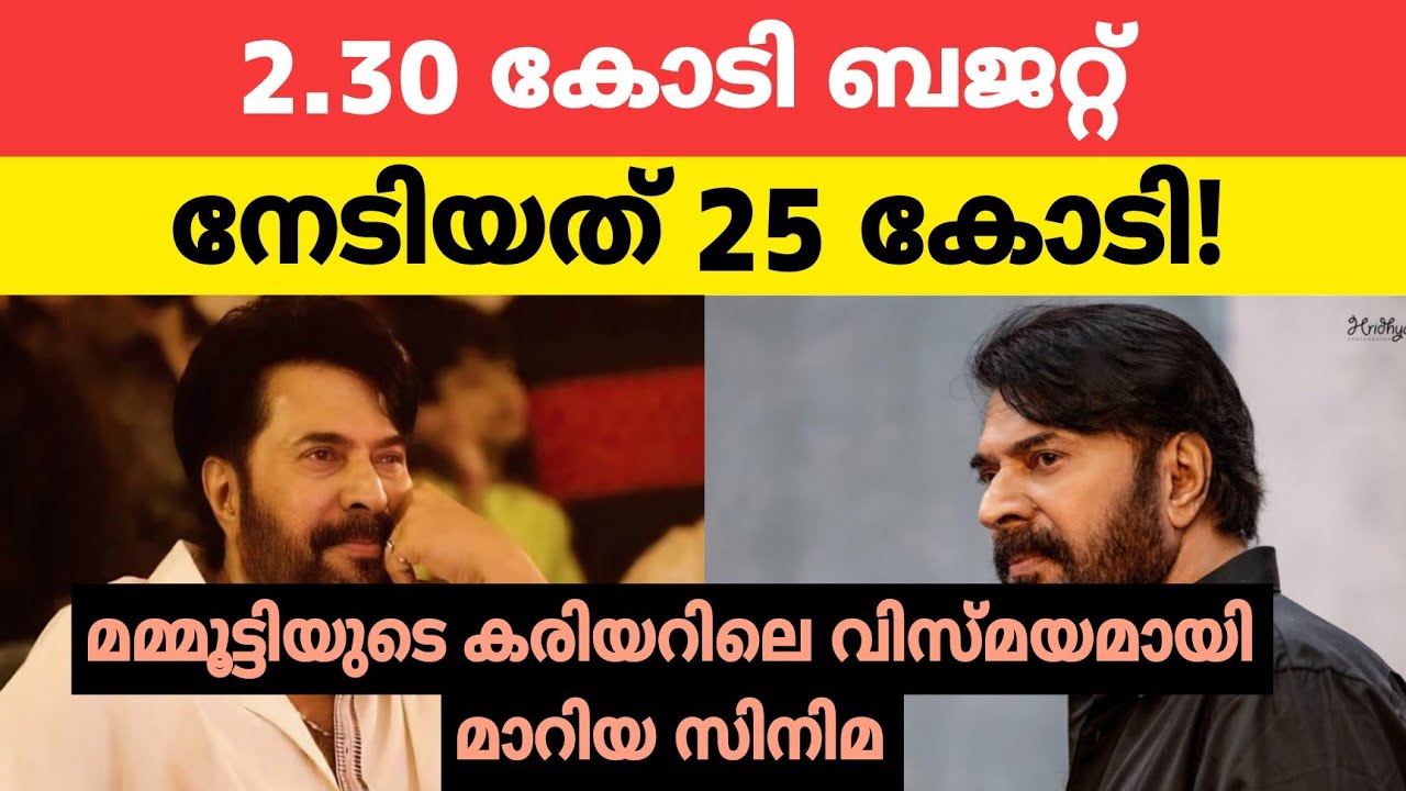2.30 കോടി ബജറ്റ്.. നേടിയത് 25 കോടി.. മമ്മൂട്ടിയുടെ കരിയറിലെ വിസ്മയമായി മാറിയ സിനിമ