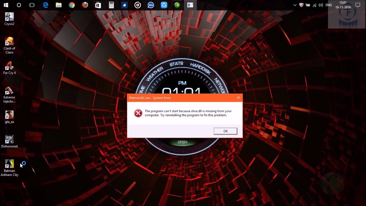How to fix xlive.dll missing issue