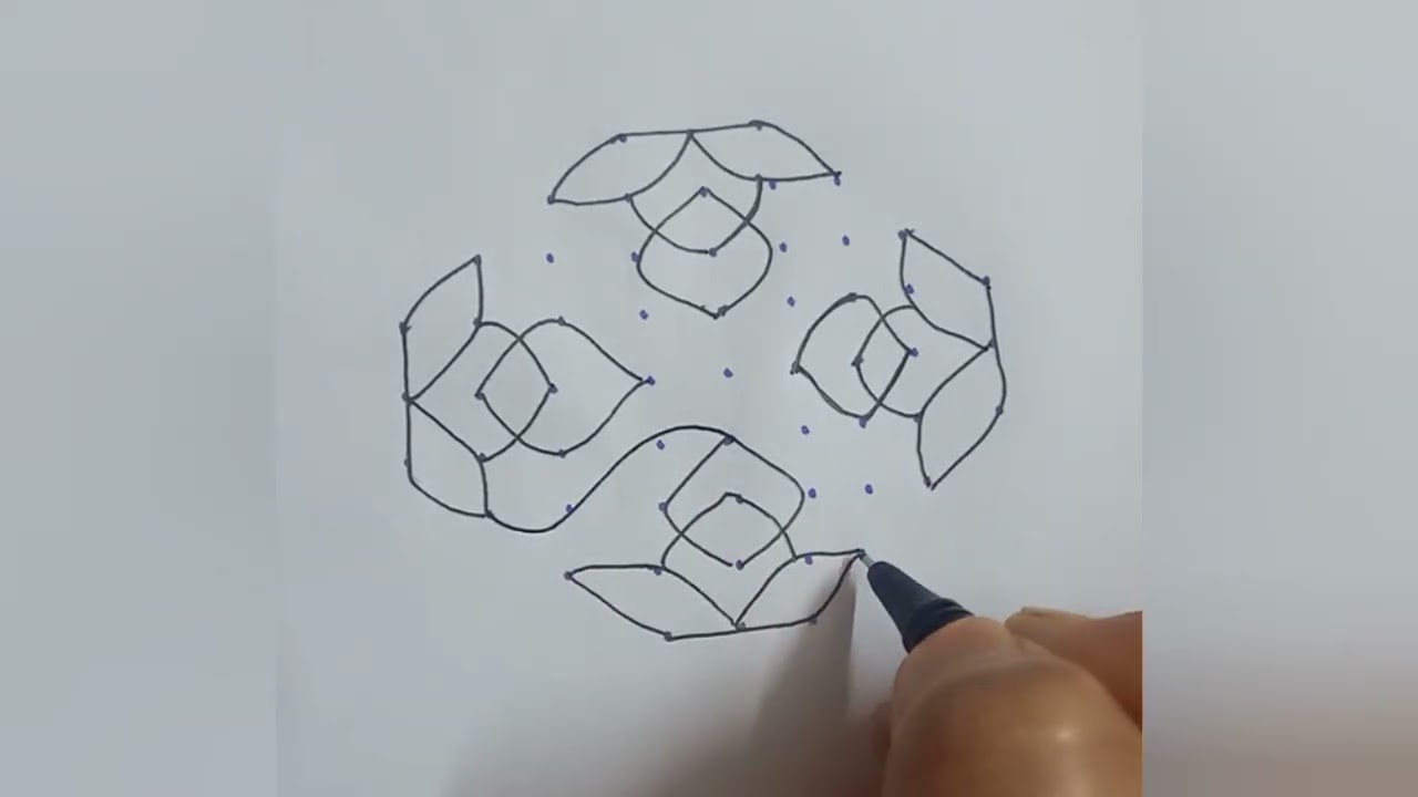 Easy Rangoli #rangoli #shortsfeed #shots #viral #kolam #muggulu #daily #shorts#easy
