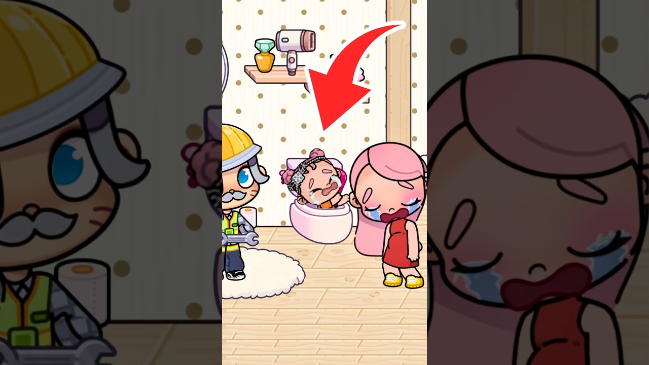 Zhesika got stuck in the toilet 😱😱Avatar world 🌎 pazu world 🌎 #avatarworld #pazu