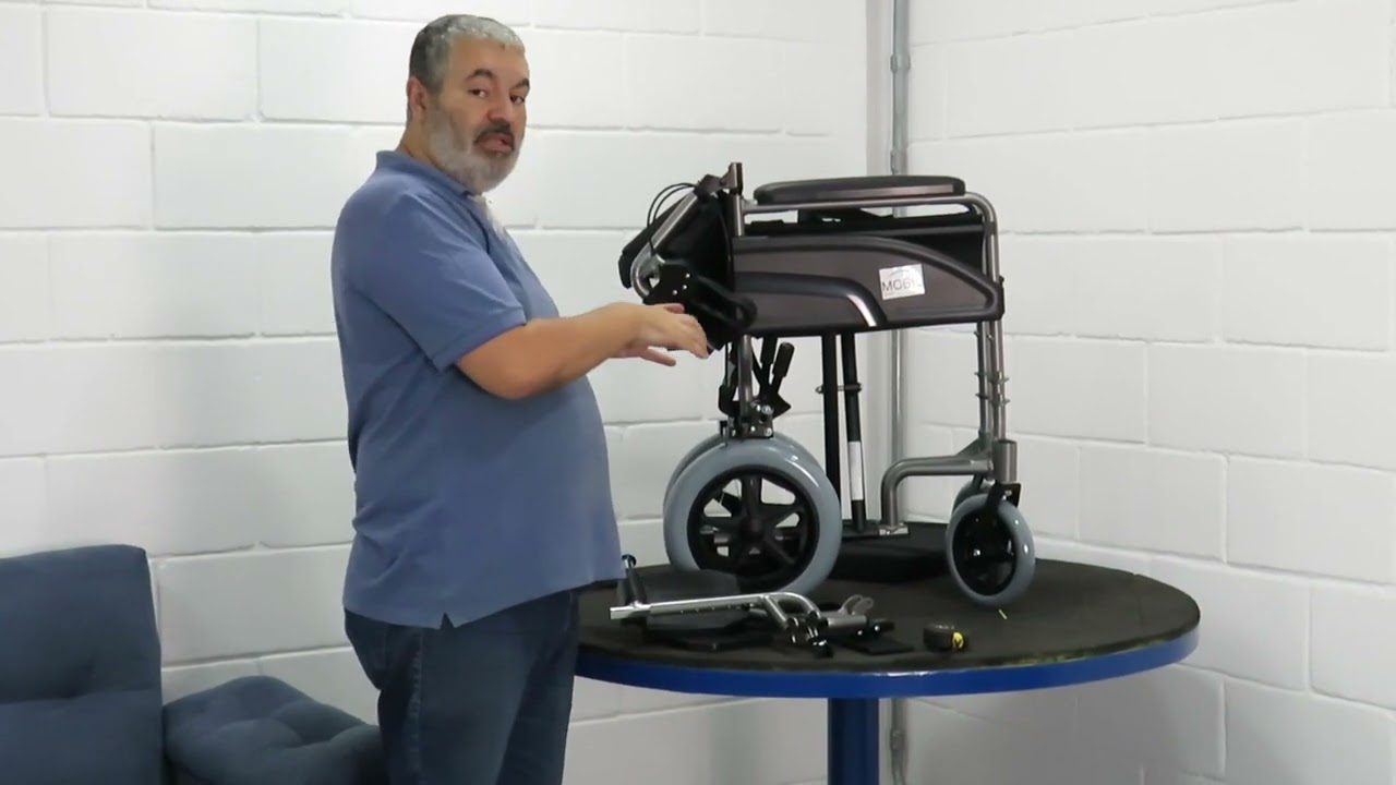 Cadeira de rodas dobrável compacta Vibe Mobil saúde - transporte - porta malas -