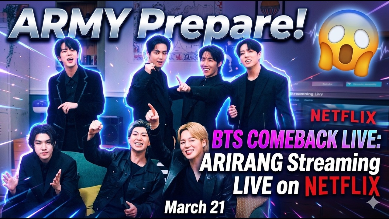 АРМИ, готовьтесь! Возвращение BTS в прямом эфире: ARIRANG на Netflix 21 марта 😱