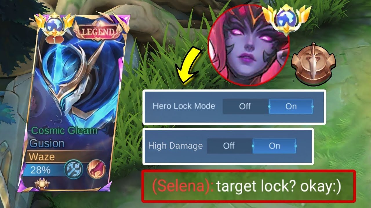 WHEN GLOBAL GUSION TARGET LOCK SELENA! 😂 AUTO BRONZE?
