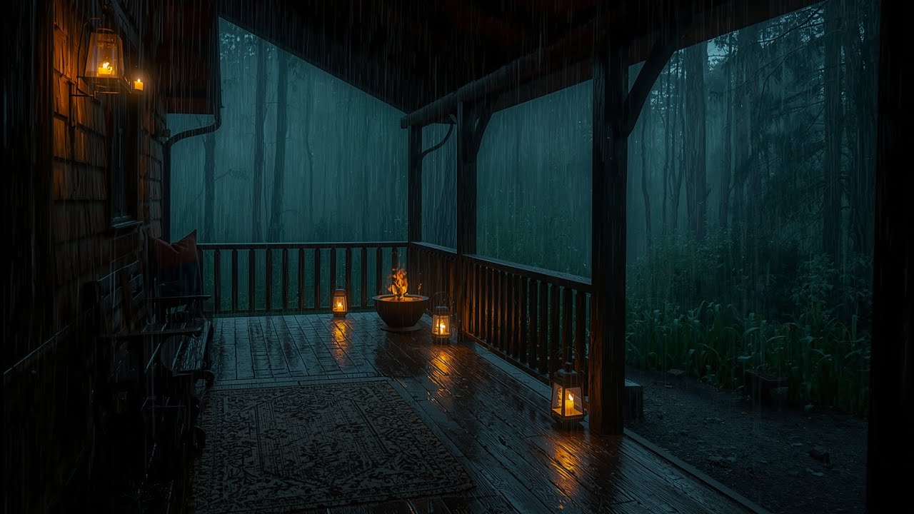 Stress Relief in Minutes 🌲 Soft Rain & Thunder for Deep Relax