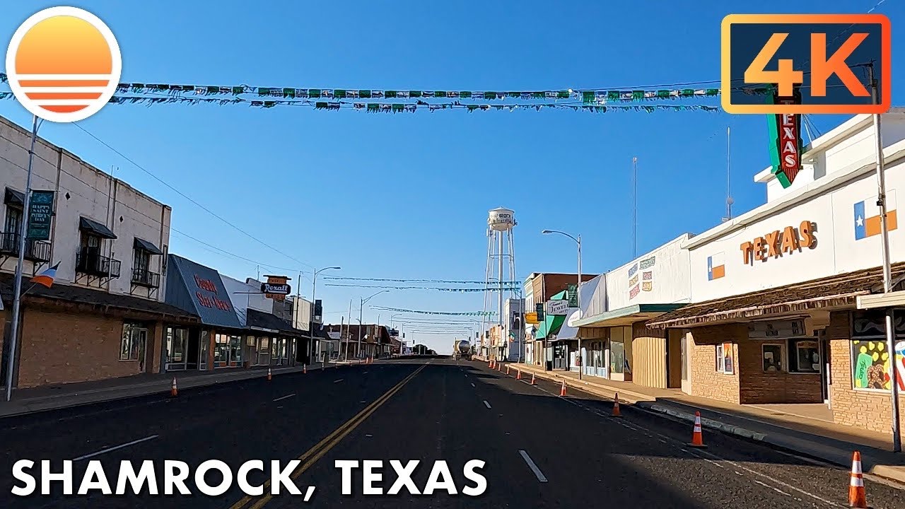 🇺🇸[4K60] Shamrock, Texas! ☘️ Drive with me!