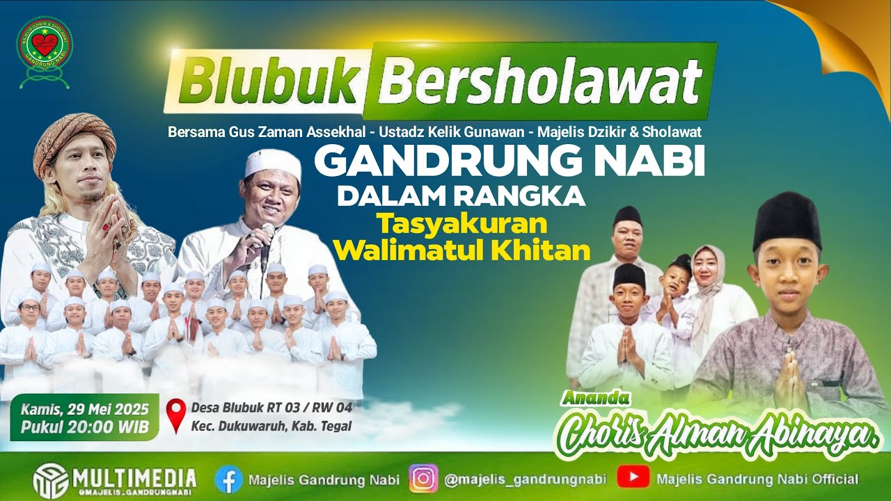 🔴🔵[LIVE] BLUBUK   BERSHOLAWAT BERSAMA MAJELIS GANDRUNG NABI