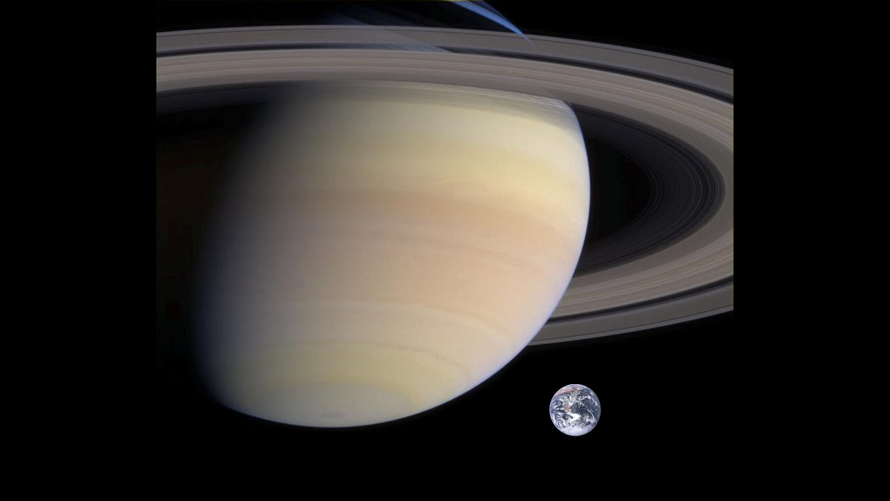 Earth orbiting Saturn