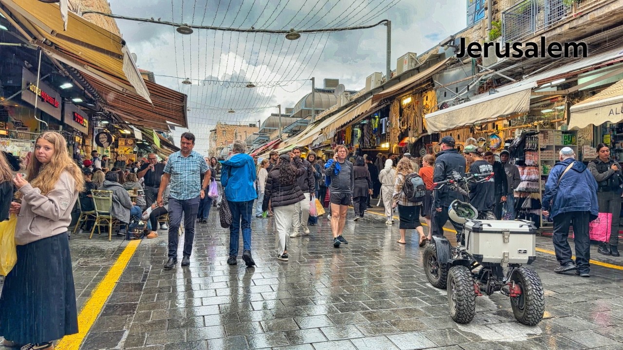 Jerusalem Turns Magical When It Rains — 4K Rain Walk