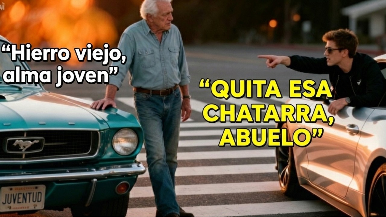 “Quita esa chatarra del camino, abuelo”: Se burló de su Mustang y terminó pidiendo de rodillas.