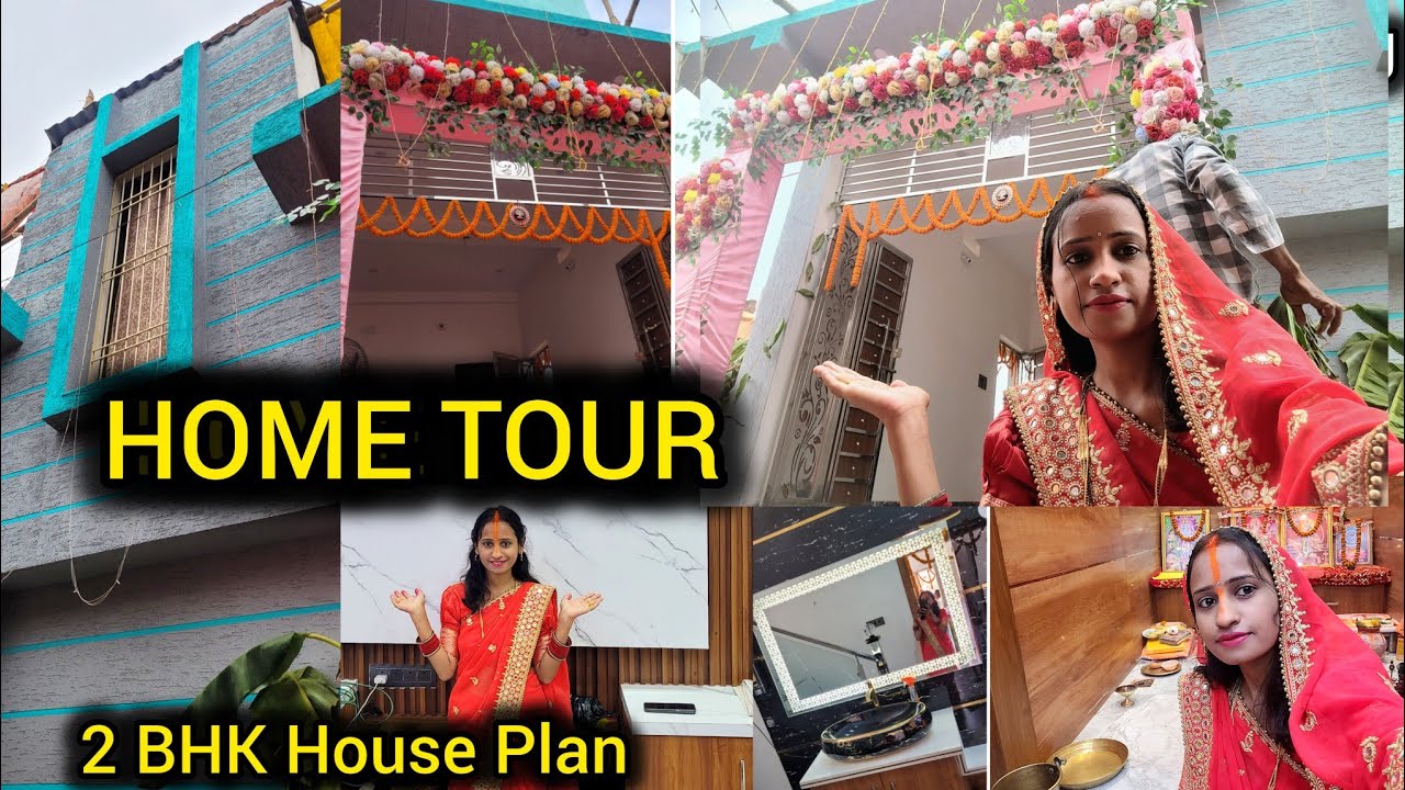 HOME TOUR 🏡Finally देखिए New House Tour/Indian Home Tour💞Middle class House tour, 2bhk House Plan