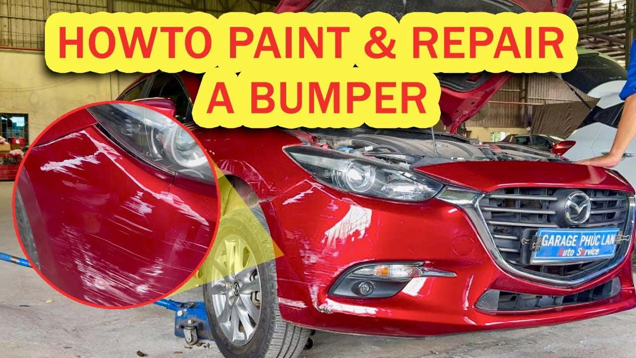 Red Mazda 3 Bumper Restoration: How to Paint and Repair