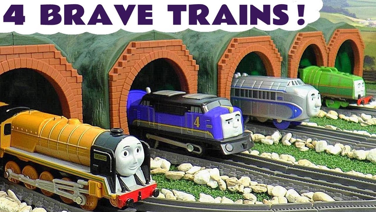 Toy Train Stories Featuring 4 Brave Thomas Trains