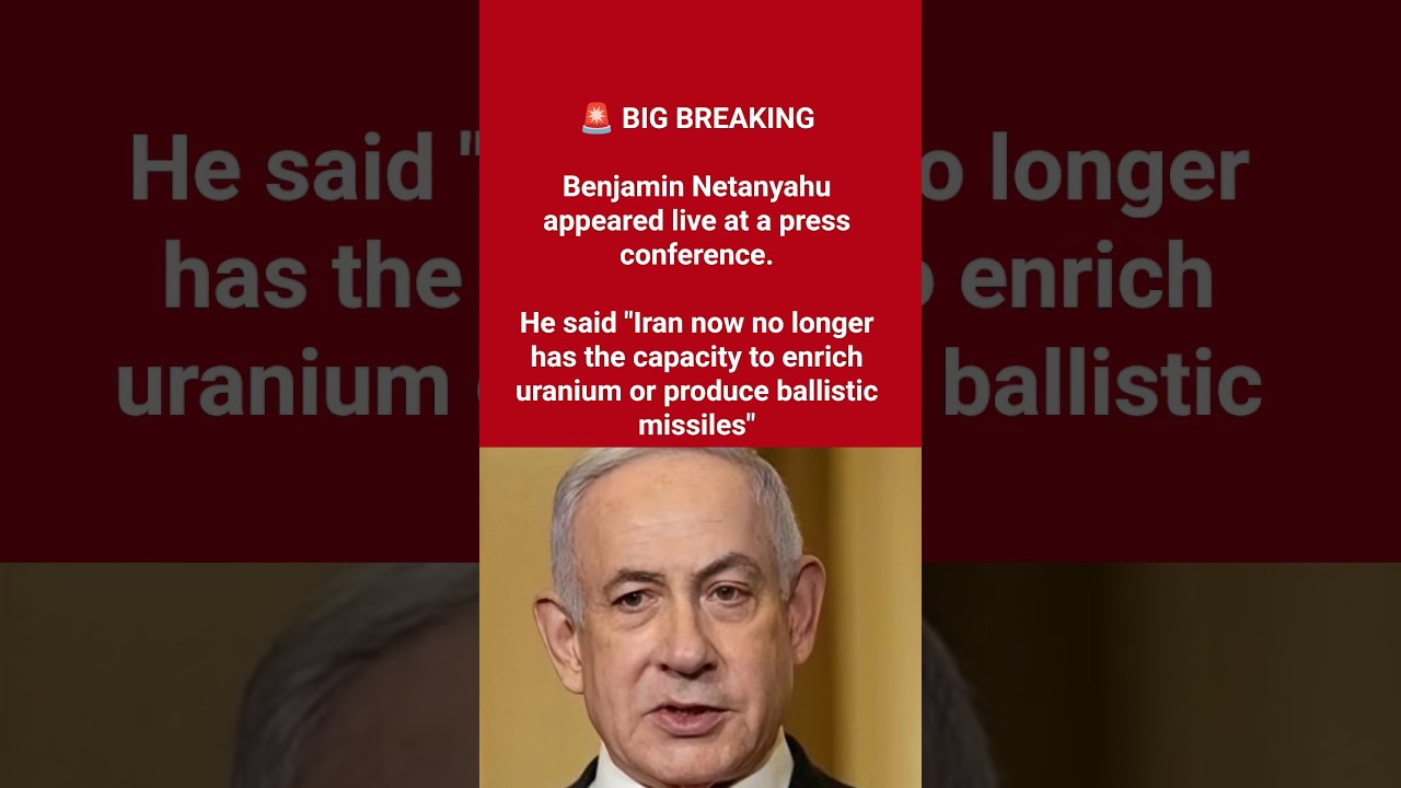 Benjamin Netanyahu appeared live at a press conference. #newsupdate#trending#netanyahu#iranisraelwar