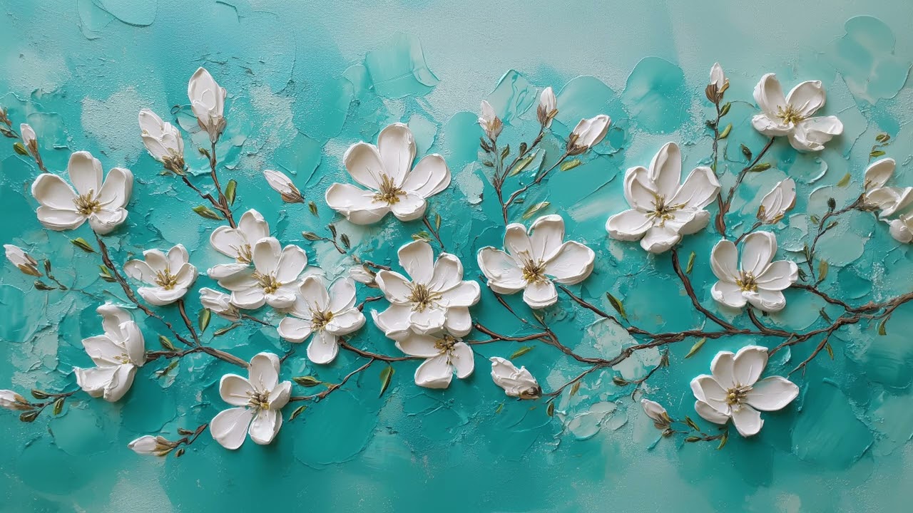 Luxury Peony Canvas in 3D Oil Texture &ndash; Ambient Art for Your TV | 1 Scene - 8 Hrs