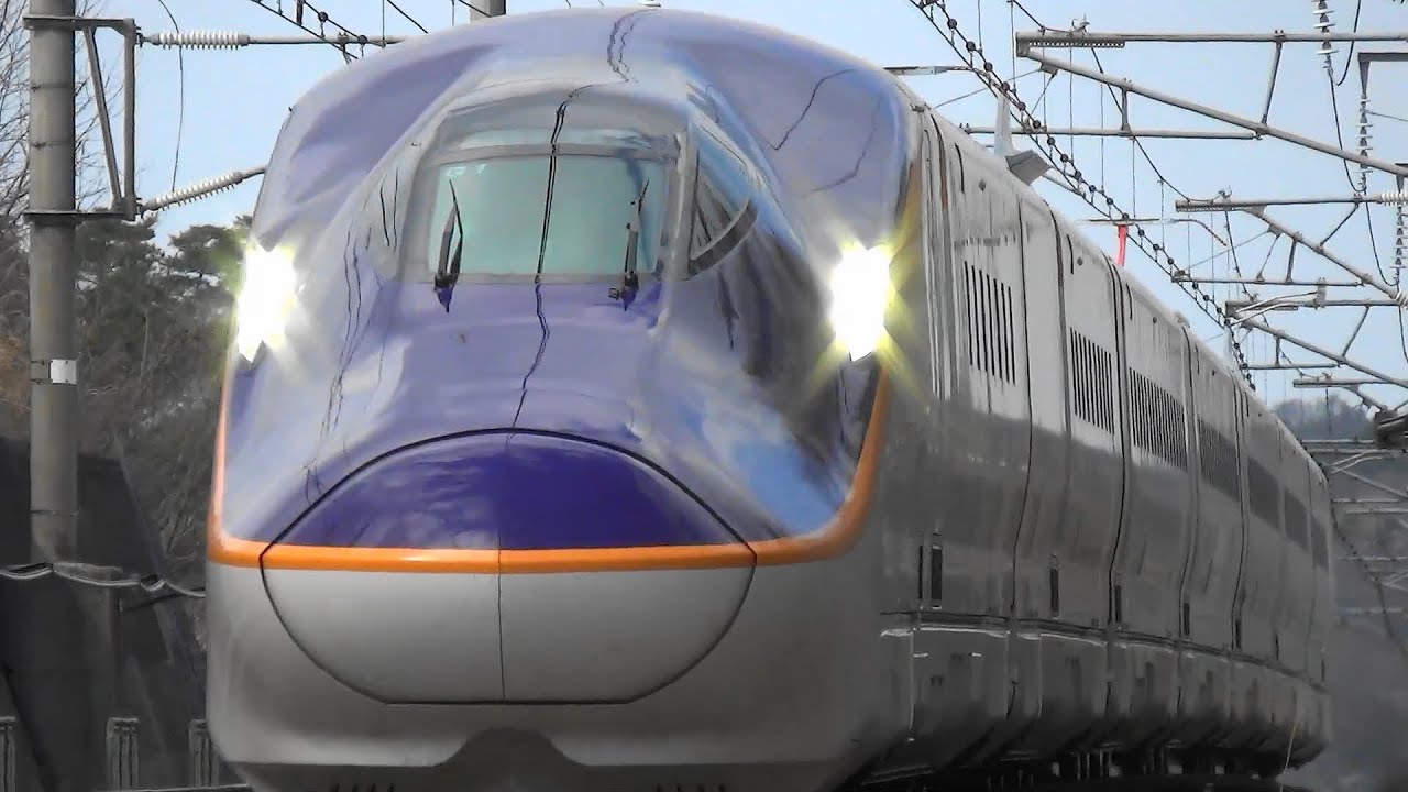東北新幹線 E8系つばさの試運転が凄い! 高速通過・本線停車離合など Series E8 Shinkansen test run