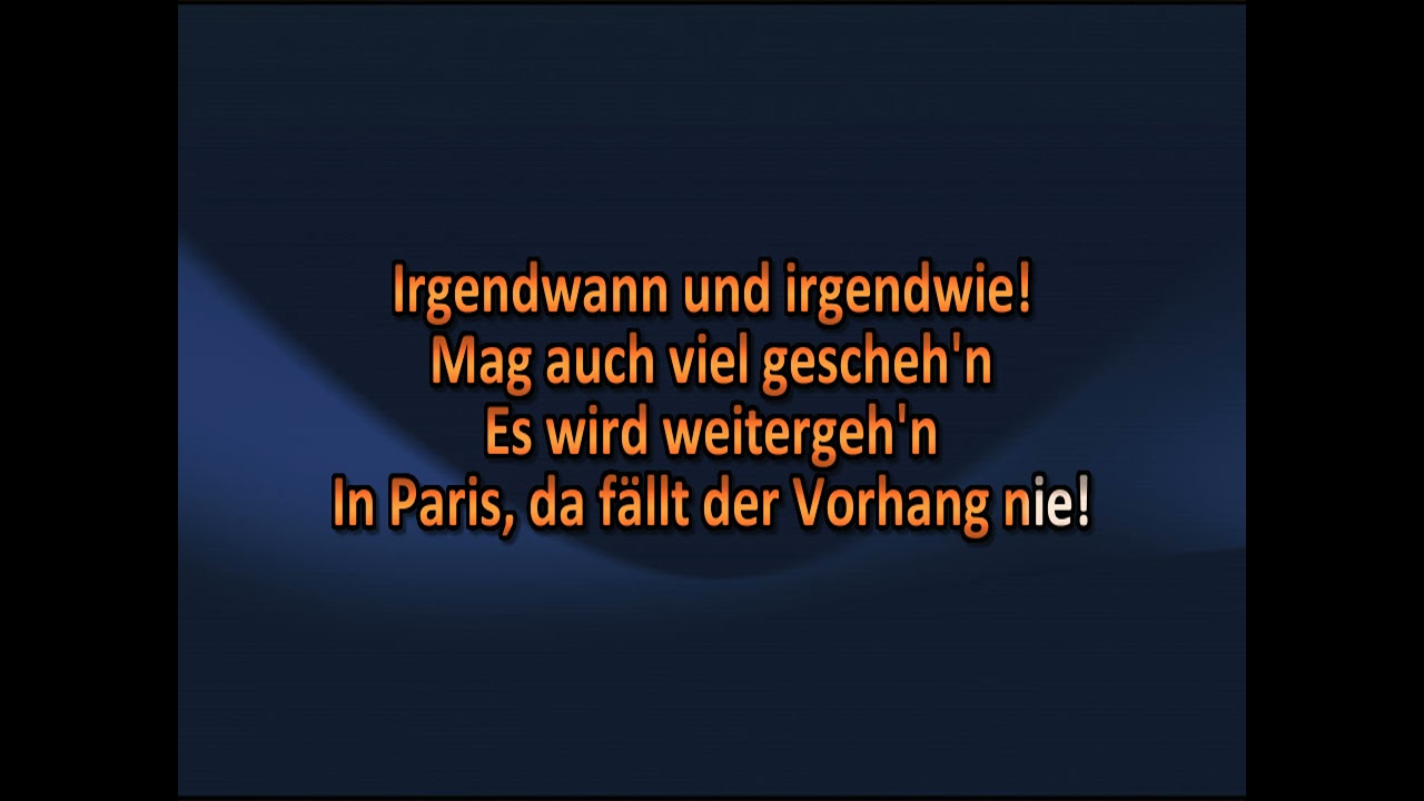 Ganz Paris ist ein Theater  - Mireille Mathieu - Karaoke CD+G