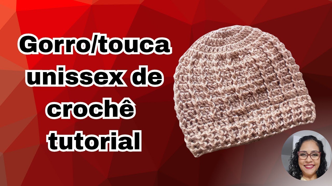 Tutorial de gorro/touca unissex de crochê - passo a passo completo 