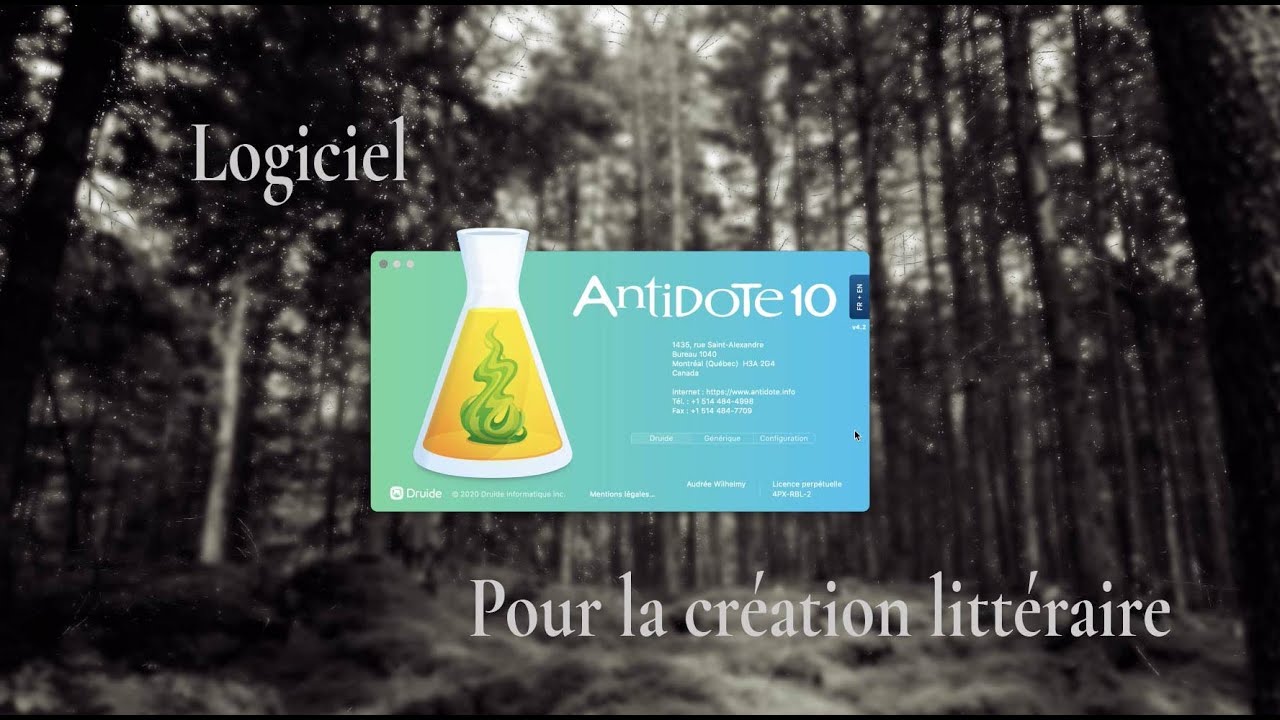 Logiciel Antidote pour l'écriture littéraire