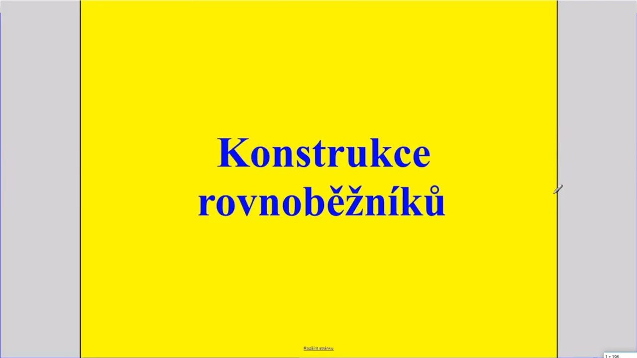 Konstrukce rovnoběžníků