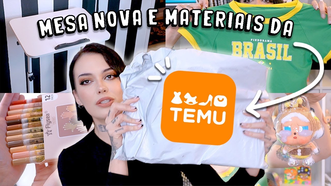 TESTANDO UM MONTE DE MATERIAIS, MESA NOVA E COISAS QUE RECEBI DA TEMU - SERÁ QUE SÃO BONS?