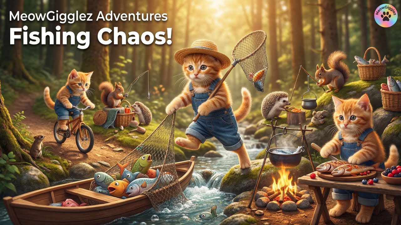 MeowGigglez’s Epic Fishing Adventure | From Pond to Plate 🎣🔥🍴
