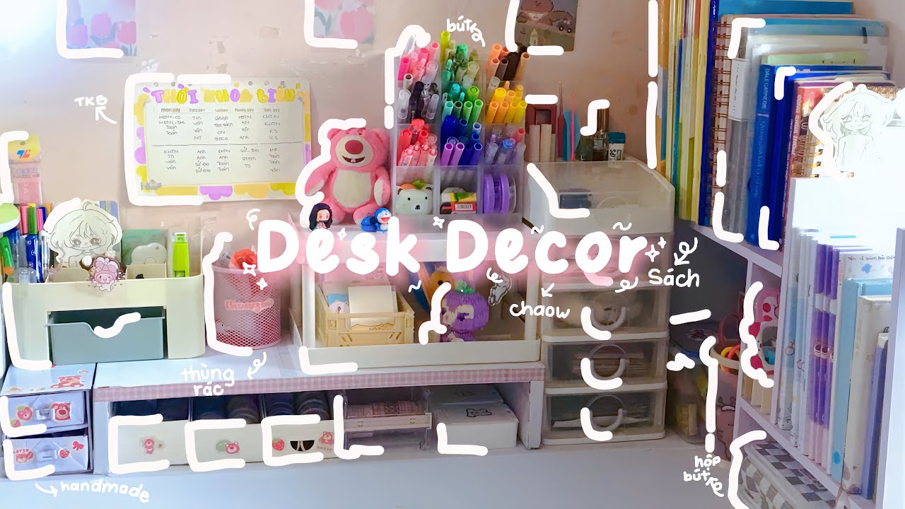 ✨DESK DECOR💫|| Decor Bàn Học Cùng Mình🐸#5 | chaow🌷