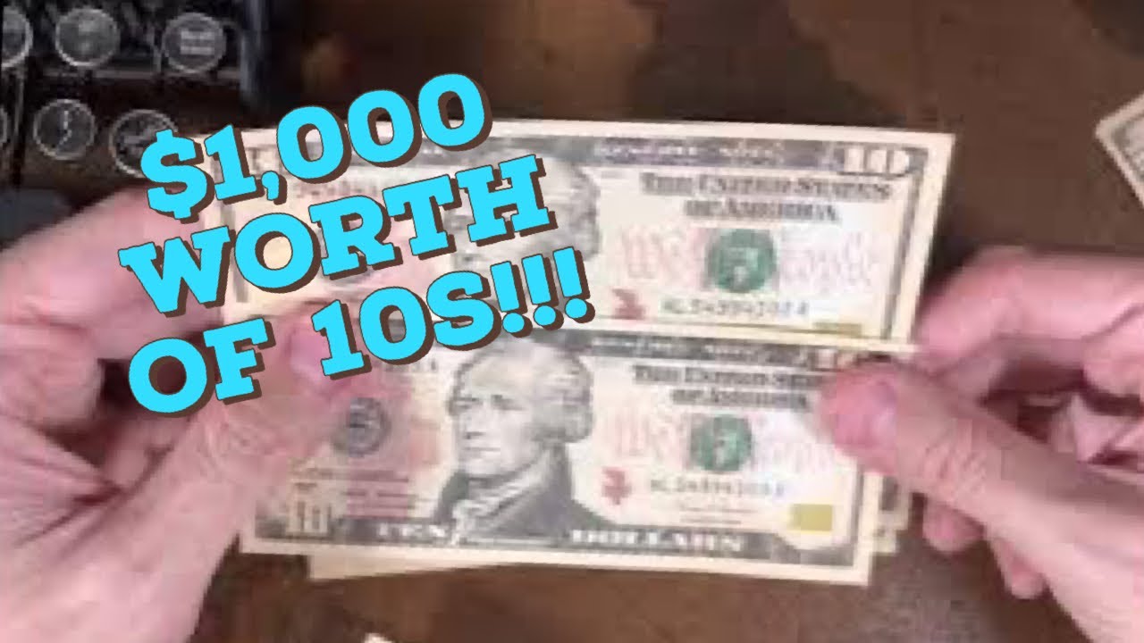 Bank Strap Searching $1,000 Worth of $10 Bills - Episode 1
