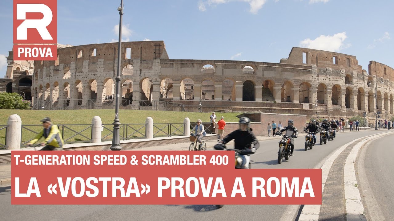 Triumph Scrambler 400 e Speed 400 una prova in giro per Roma con la T - Generation.