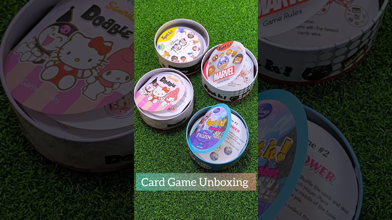 Unboxing card games in metal tins Satisfying sounds,relax ASMR and cute designs.Perfect short video